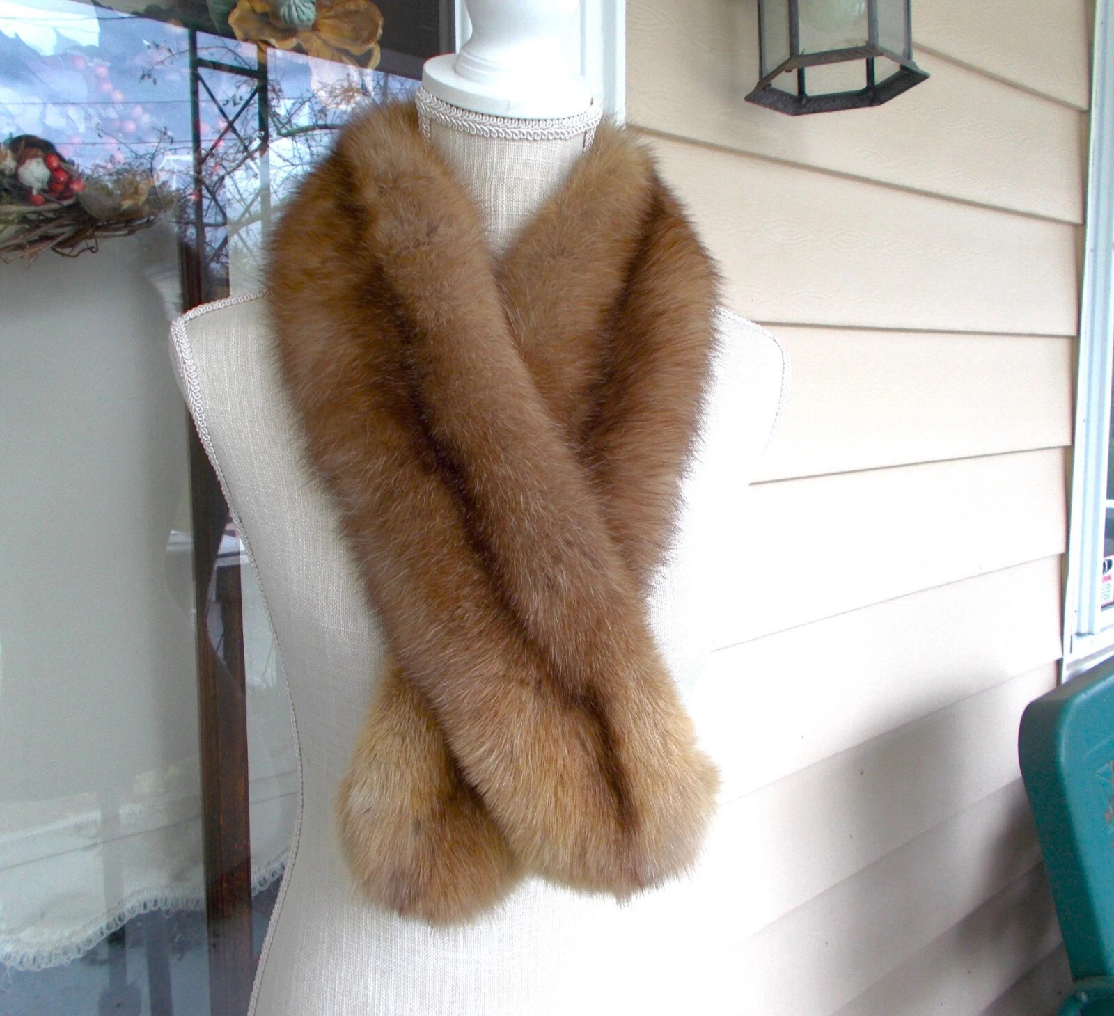 Vintage Light Brown Plush Genuine Sable Fur Scarf Collar Stole Wrap 40" Gorgeous  | eBay | eBay US