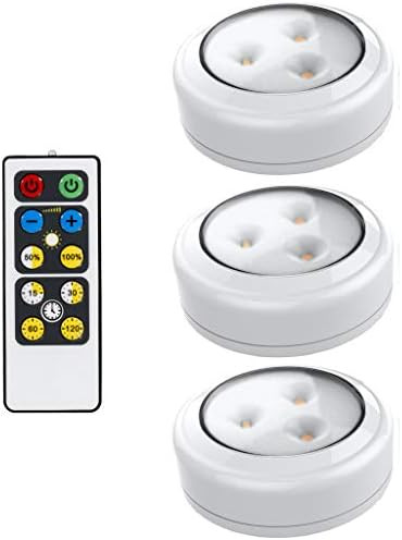 Brilliant Evolution LED Puck Light 3 Pack with Remote | Wireless LED Under Cabinet Lighting | Under  | Amazon (US)