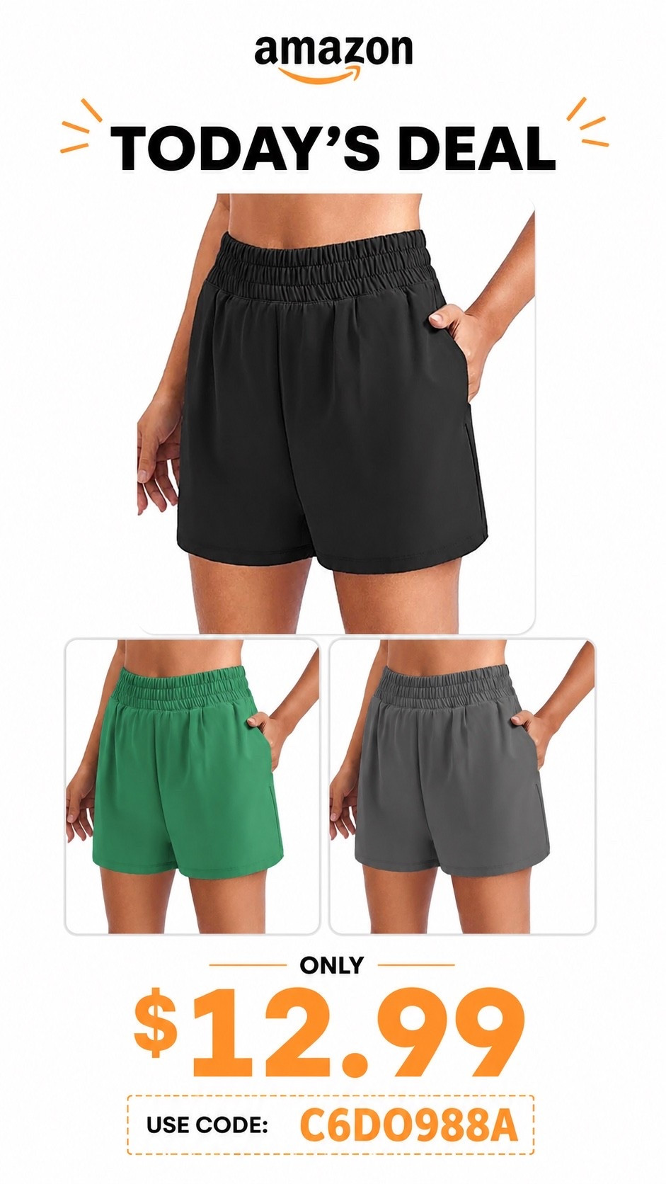 Amazon daily deals 
Women’s active shorts

#LTKSaleAlert #LTKActive
