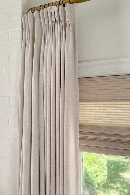 Curtain details:
Jawara
Ivory Beige
Triple pleated header
Room darkening liner
memory training
My curtain measurements 110”L x 75”W

Roman Shade:
Marble white
Outside mount
Room darkening liner

Use code: MICHELLE10 for 10% off!

Curtains, window treatments, home decor, drapery, pinch pleat curtains, pinch pleat drapery, Amazon curtains, window coverings


Sitting Room Curtains:
Curtain details:
Liz polyester linen
Ivory white
Triple pleated header
Room darkening liner
memory training
My curtain measurements 96”L x 75”W

Roman Shade:
Marble white
Outside mount
Room darkening liner

Use code: MICHELLE10 for 10% off!

Curtains, window treatments, home decor, drapery, pinch pleat curtains, pinch pleat drapery, Amazon curtains, window coverings

#LTKHome #LTKStyleTip #LTKSeasonal