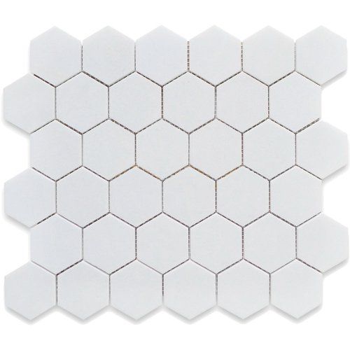 White 12X12 Hexagon Mosaic- 11pcs/carton (11 sq ft) | Amazon (US)