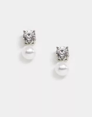 True Decadence stud earrings in pearl and crystal | ASOS (Global)