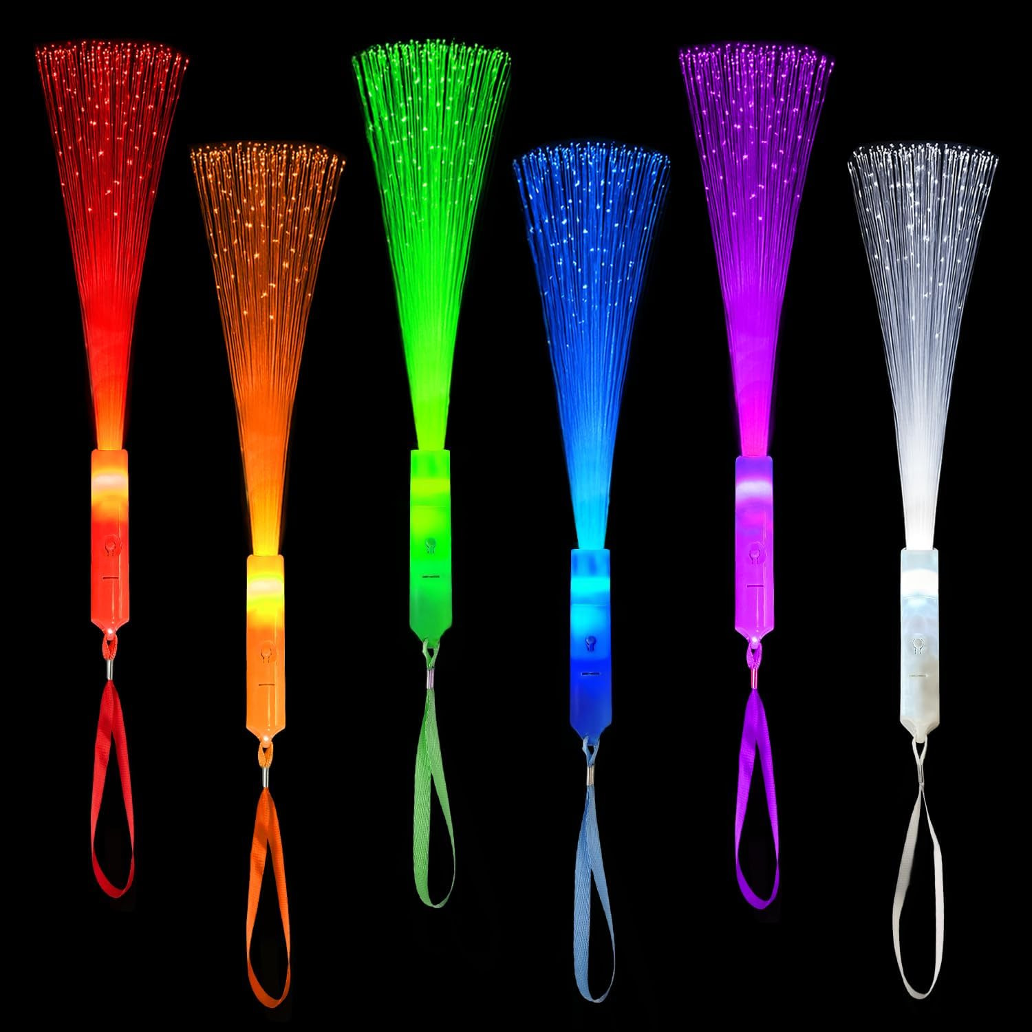 Glow in Dark Party Favors Supplies Toys Accessories for Kids-12 Pack,Light Up Fiber Optic Wand LE... | Amazon (US)