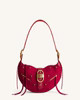 Tessa Suede Shoulder Bag - Deep Magenta | JW PEI US