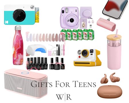 Gifts for your teen! Polaroid Camera, film camera, blue tooth speaker, water bottle, tumbler, gel nail kit, portable phone charger, beats headphones. 

#LTKGiftGuide #LTKHoliday #LTKsalealert