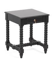 18x22 1 Drawer Spindle Leg Side Table | TJ Maxx