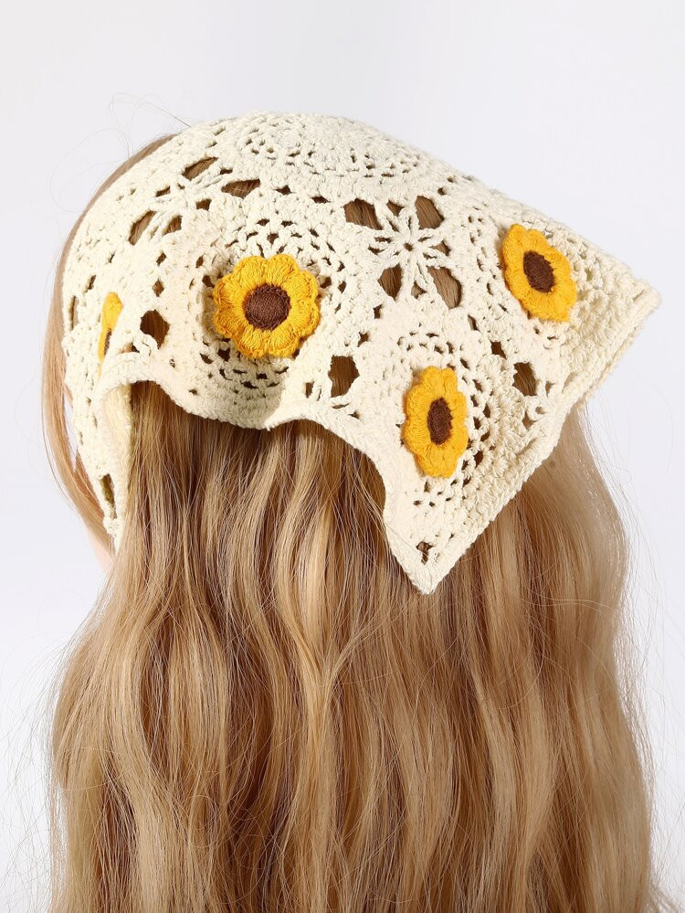 Floral Crochet Kerchief | SHEIN