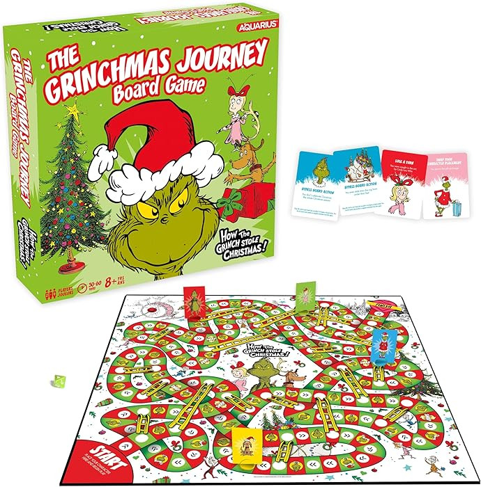 AQUARIUS Grinchmas Journey Board Game - Fun for Kids & Adults - Officially Licensed Dr Seuss Merc... | Amazon (US)