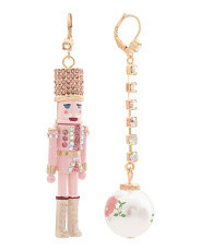 Nutcracker Pearl Linear Mismatch Earrings | TJ Maxx