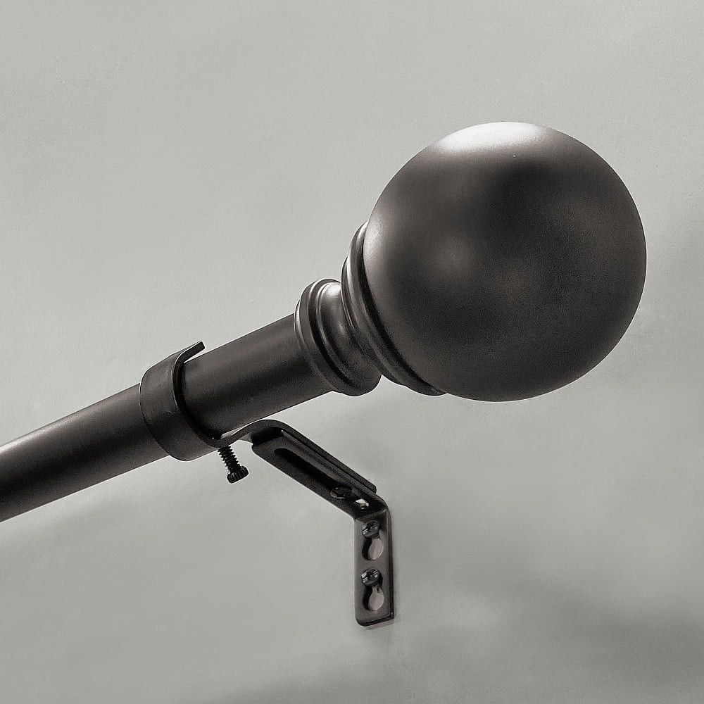 Better Homes & Gardens 1” Metal Ball Single Curtain Rod, Oil Rubbed Bronze, 42-120” - Walmart... | Walmart (US)