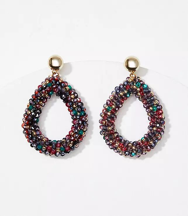 Rondelle Wreath Drop Earrings | LOFT | LOFT