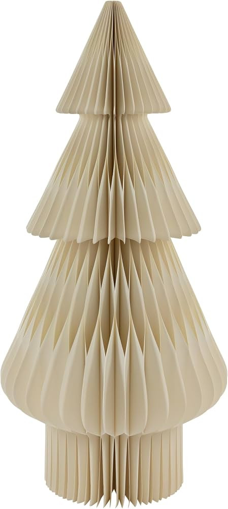 Northlight Accordion Honeycomb Foldable Paper Christmas Tree - 3' - Cream | Amazon (US)