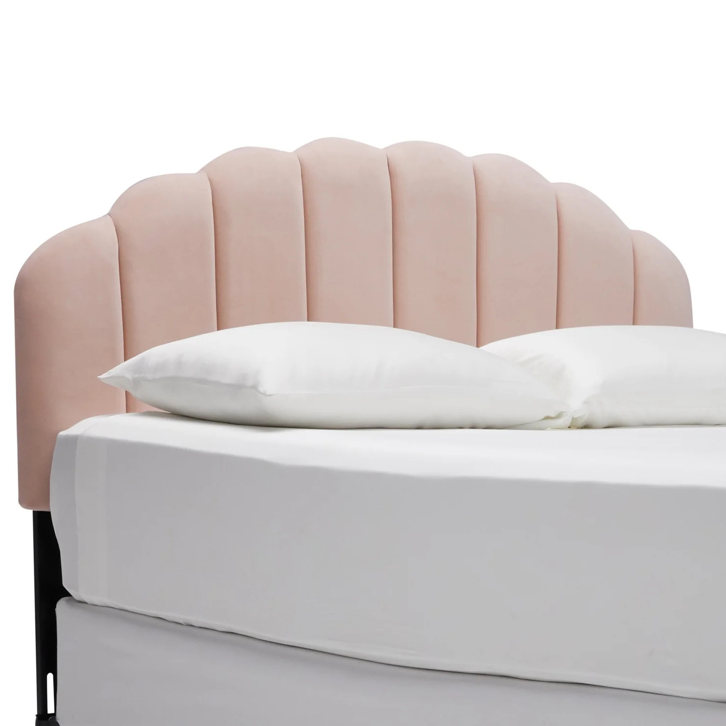 Velvet Tufted Scallop Headboard, Multiple Colors and Sizes by Drew Barrymore Flower Home - Walmar... | Walmart (US)
