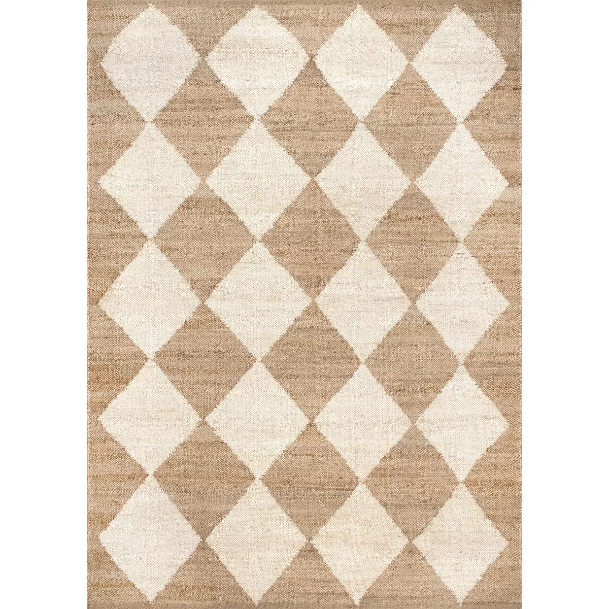 Nuloom Louie Diamond Checkerboard Jute Area Rug | Target