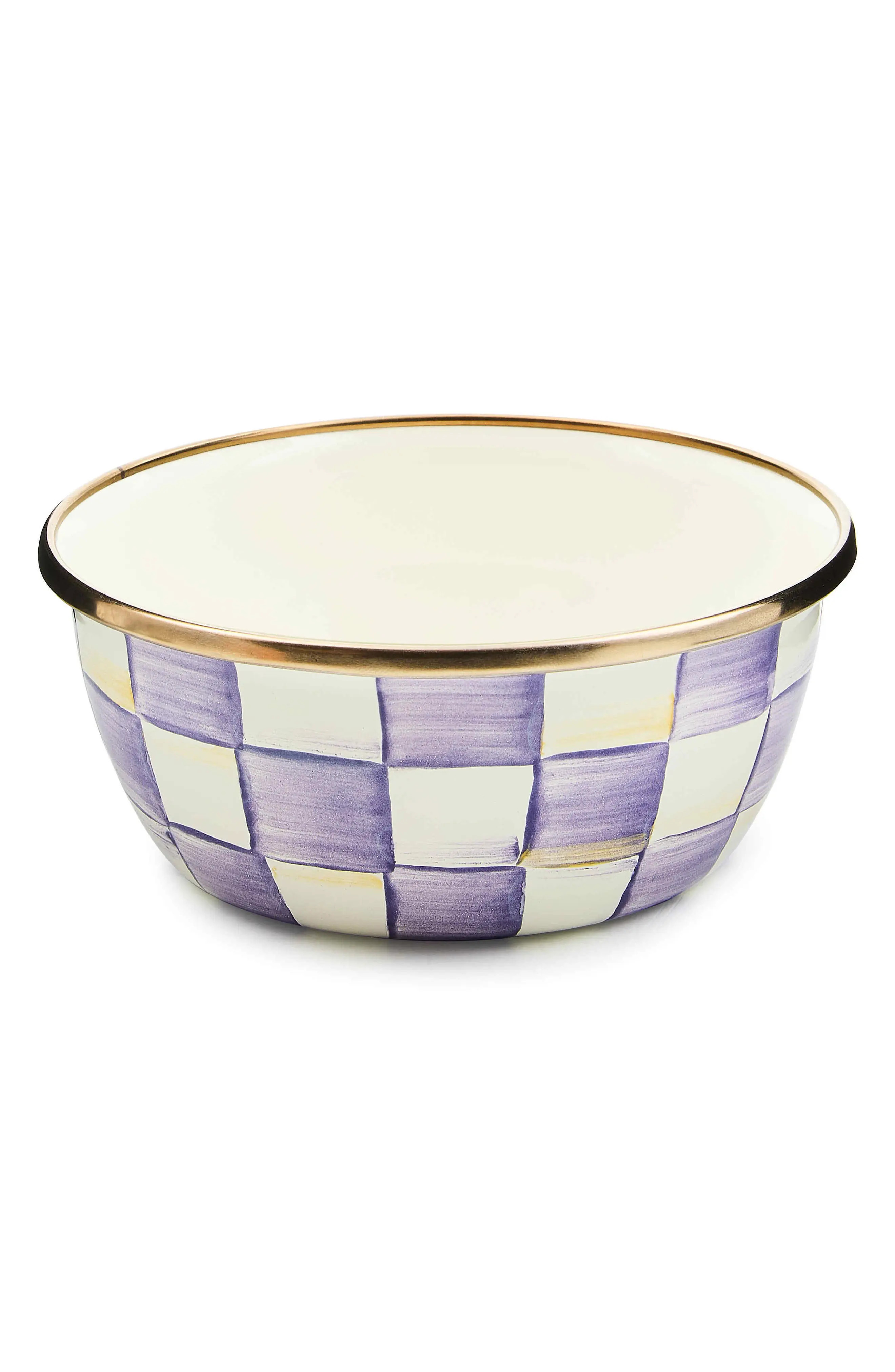 Violet Check Enameled Steel Pinch Bowl | Nordstrom | Nordstrom