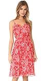 Ella Moss Women's Ria Floral Pleated Dress, Flame, S | Amazon (US)