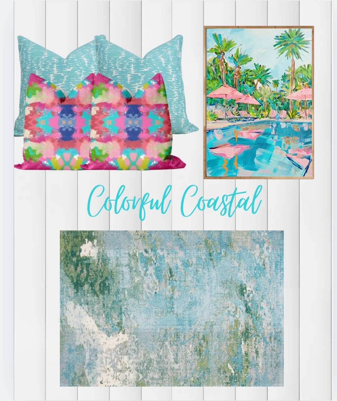 Colorful Art, Rug and Pillow combos.

Colorful Coastal, Colorful Design, Art, Throw pillows

#LTKHome