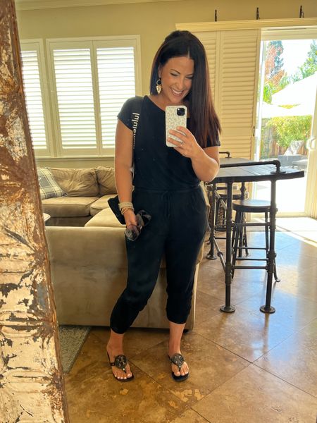 Getting caught up on all my errands in my favorite jumpsuit! I also have the tank version. I’ve had both for years and they have held up great. Perfect for the weekends, travel and lounging. I’ve linked both for you. They run tts and are petite friendly. I’m wearing a small for reference. 

#LTKtravel #LTKover40 #LTKstyletip