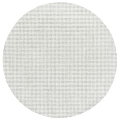 Giovoni Ebony Hand Tufted Wool/Cotton Plaid Rug in Sage/Ivory | Wayfair North America