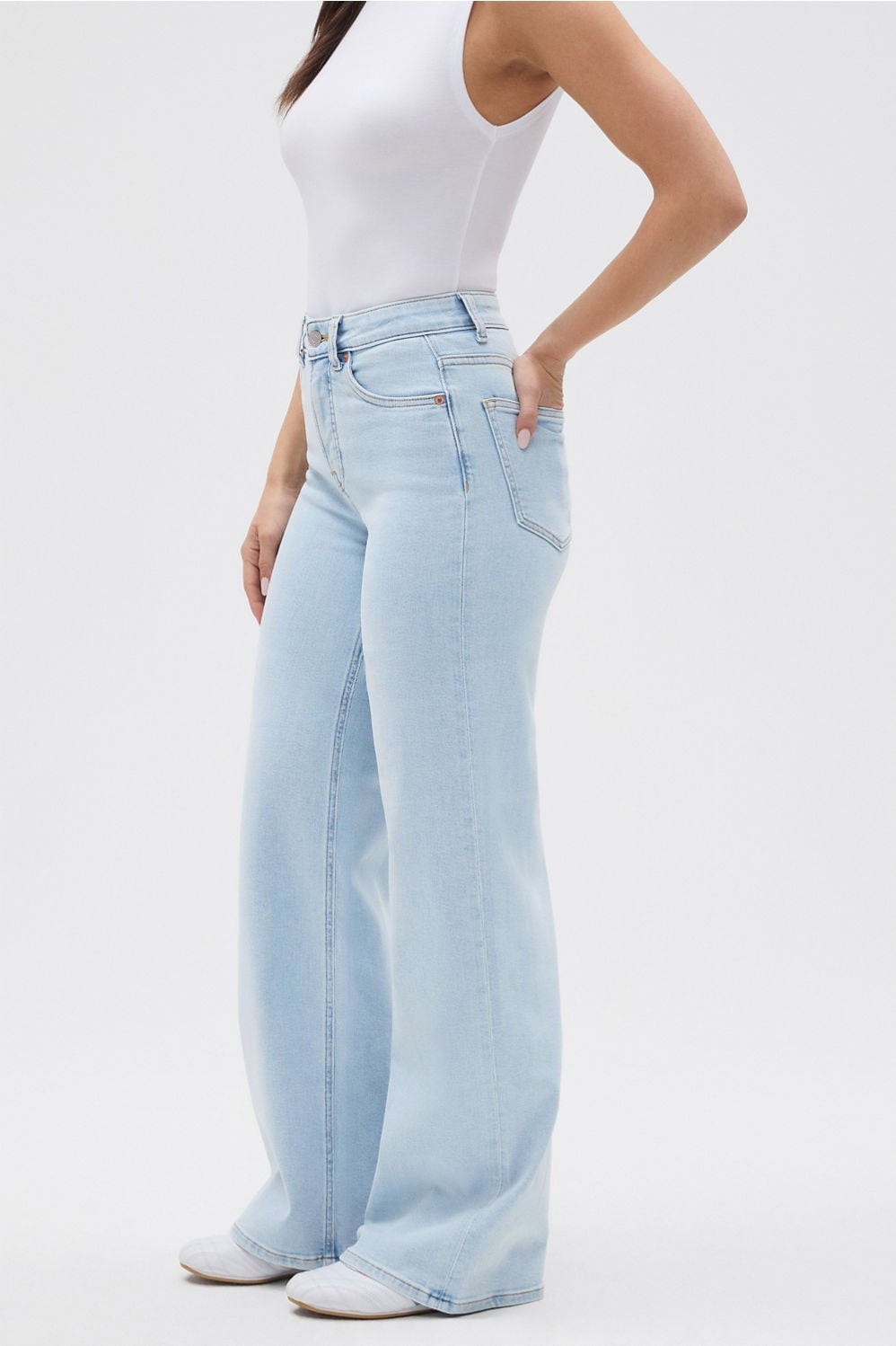 High Rise Wide Leg Jean | Fabletics