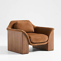 Madera Leather Accent Chair | Crate & Barrel | Crate & Barrel