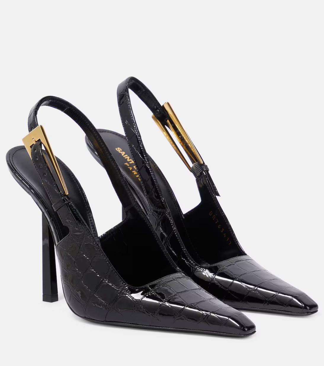 Graham 115 croc-effect slingback pumps | Mytheresa (INTL)