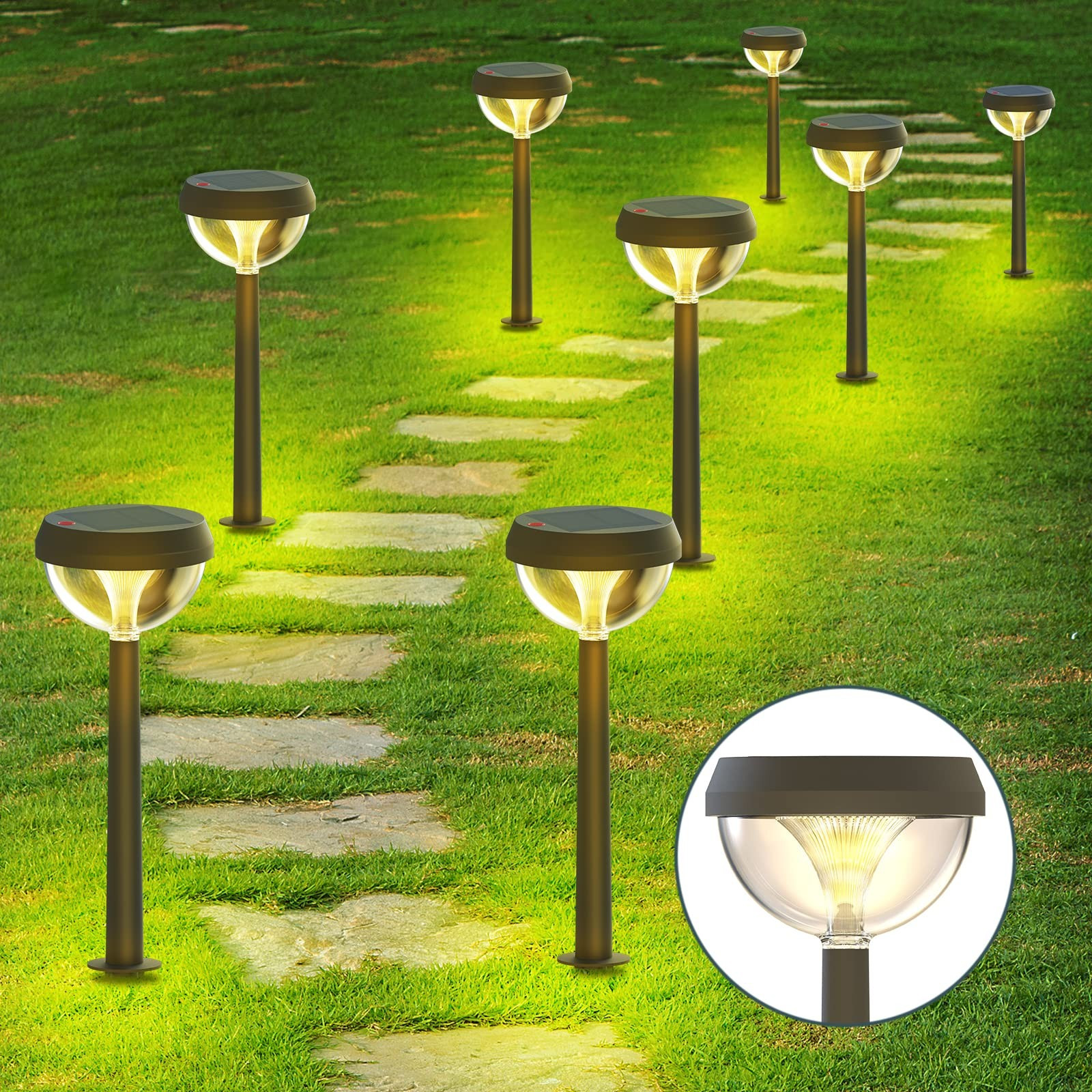 Solar Pathway Lights – Warm White, 4 Pack | Linkind