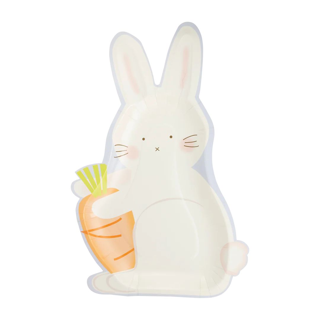 Bunny with Carrot Shaped Paper Plate | My Mind's Eye