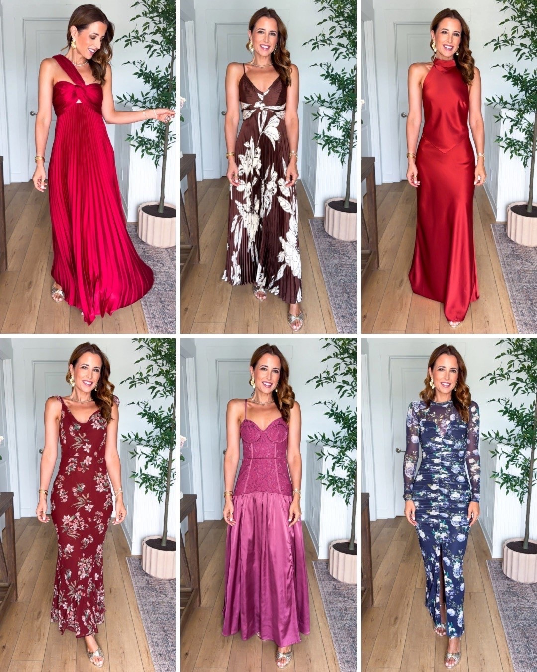 Code LISA123 on first time purchases. Fall wedding guest dresses. Winter wedding guest dresses. Cocktail dresses. Black tie optional dresses. Pleated maxi dress. Party dress. Floral midi dresses. Floral maxi dresses. Party outfit. Cocktail outfit. Dinner date. 
#1: XS and ties in the back 
#2: XS - would need to have strapped hemmed shorter or could try pinning it. Bump-friendly and gorgeous! Size down if in-between. 
#3: XS with adjustable straps 
#4: XS
#5: XS with adjustable straps. Size down if in-between
#6: XS with adjustable straps- size down if in-between.

#LTKootd #LTKTravel #LTKWedding