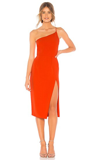 Lazo Midi Dress in Blood Orange | Revolve Clothing (Global)
