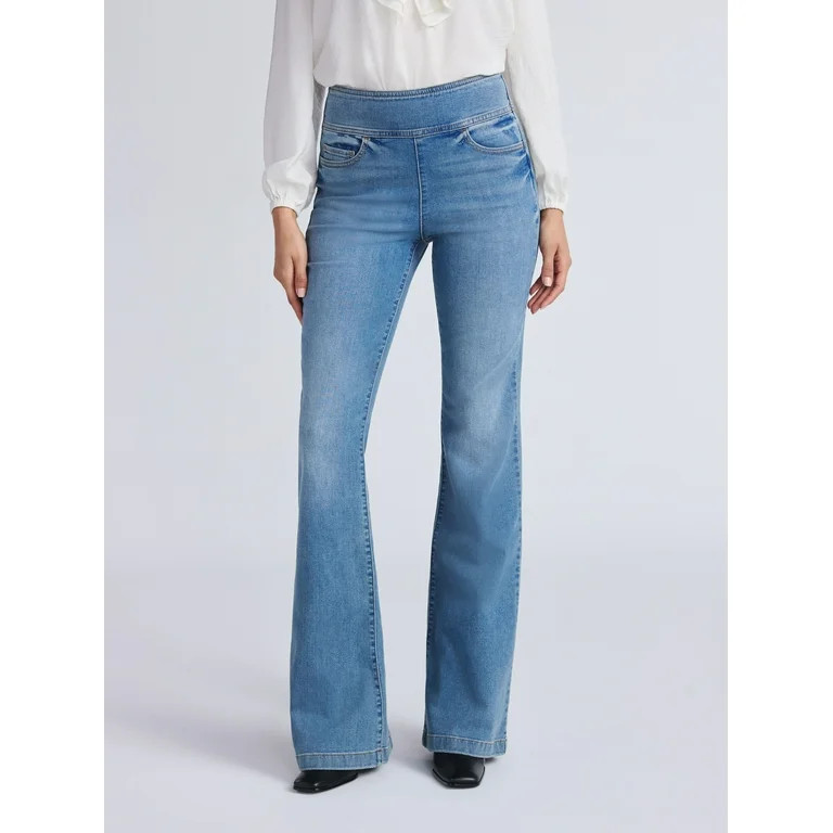 Sofia by Sofia Vergara Women's and Women's Plus Melisa Flare High Rise Pull On Jeans, 30.5", 32.5... | Walmart (US)