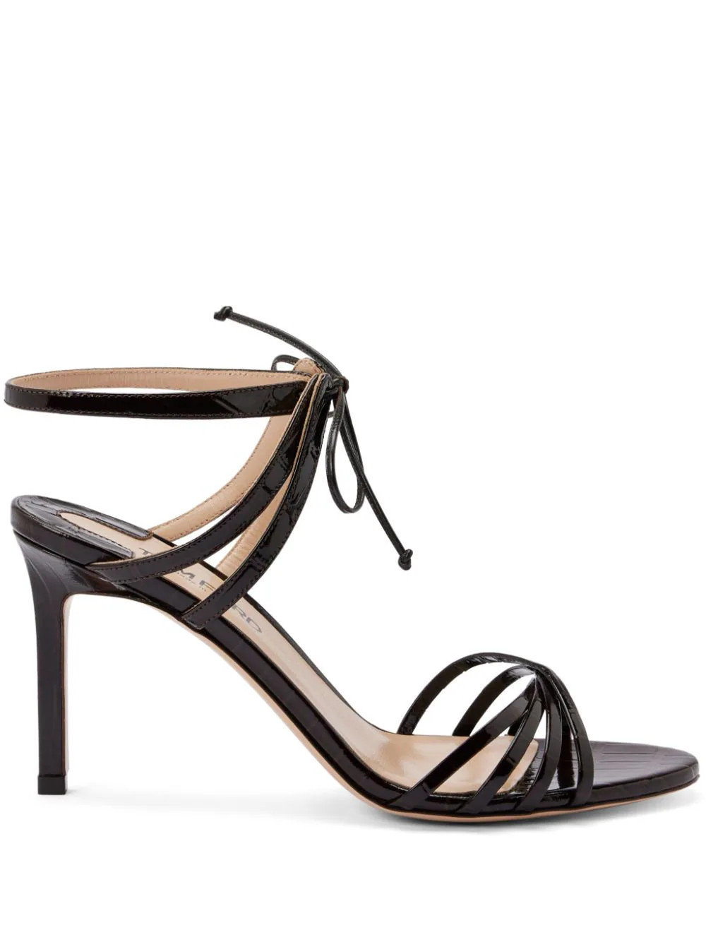 TOM FORD 105 mm embossed-crocodile sandals - Brown | Farfetch Global