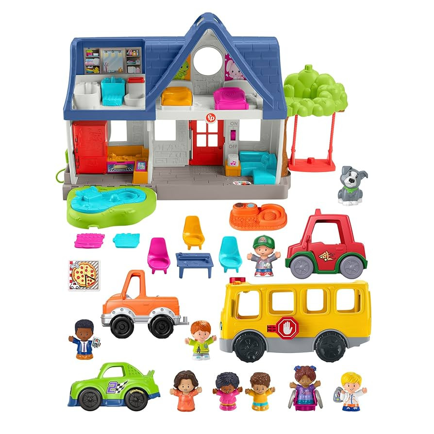 Fisher-Price Little People Toddler Gift Set, Ready for Summer, Interactive Play House with Musica... | Amazon (US)