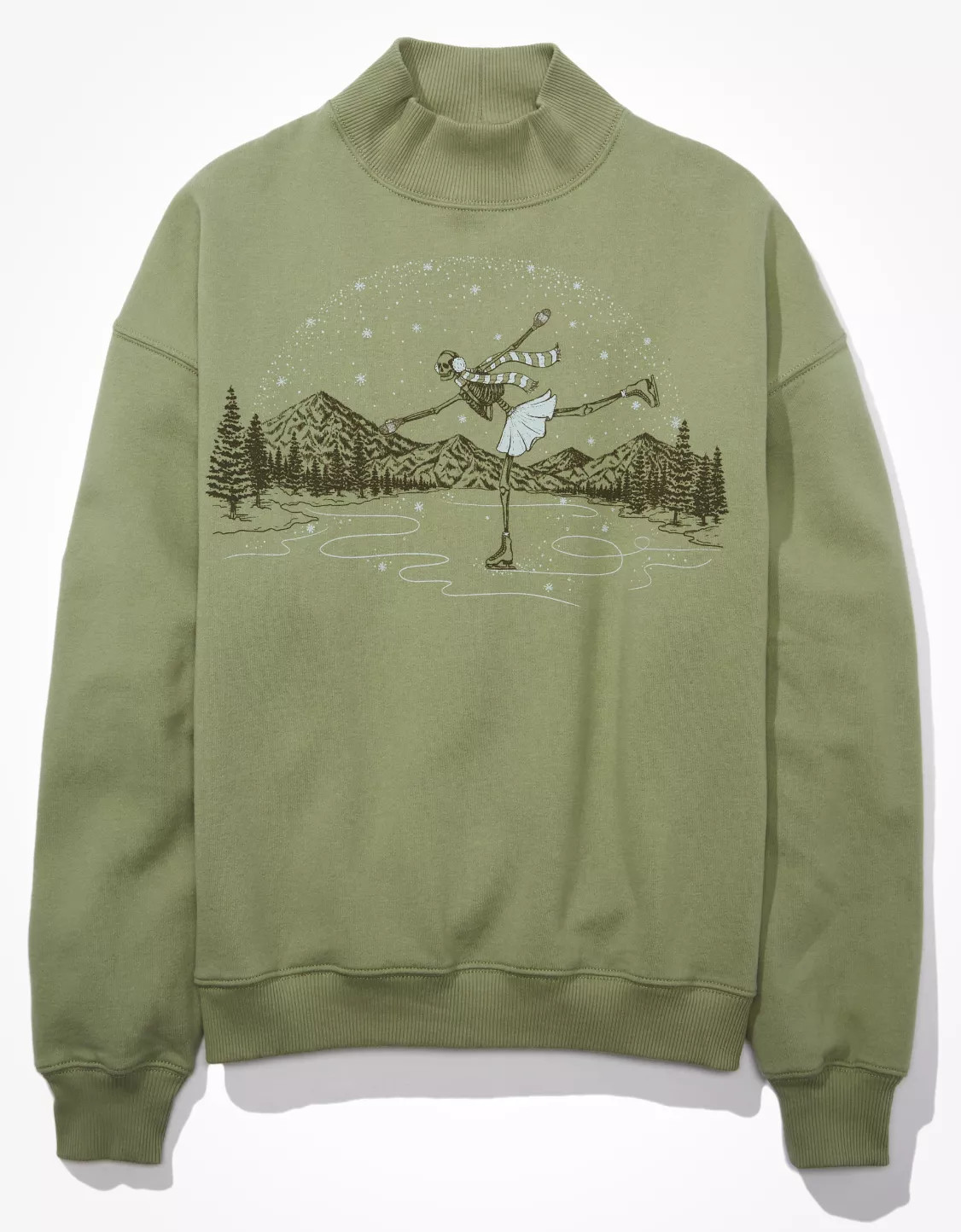 AE Graphic Mock Neck Sweatshirt | American Eagle Outfitters (US & CA)
