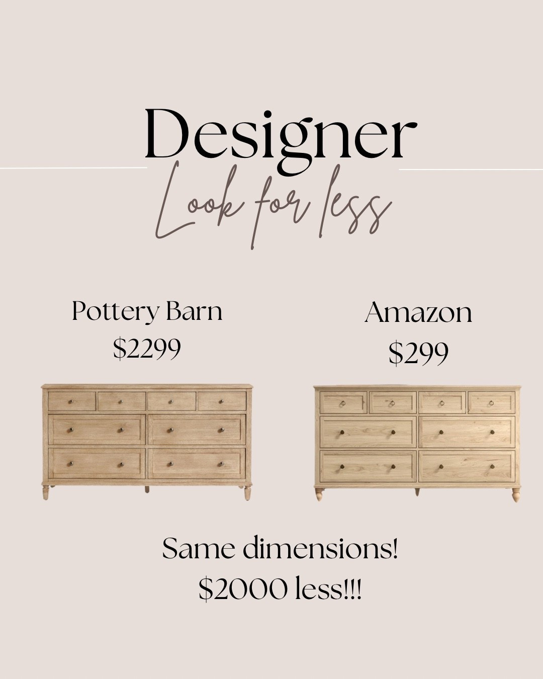 Pottery Barn Sausalito dresser look for less! Same dimensions!
Seadrift wood finish, white oak dresser, pb dupe

#LTKHome #LTKSaleAlert