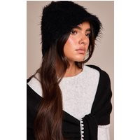 Black Shaggy Fur Bucket Hat | PrettyLittleThing US