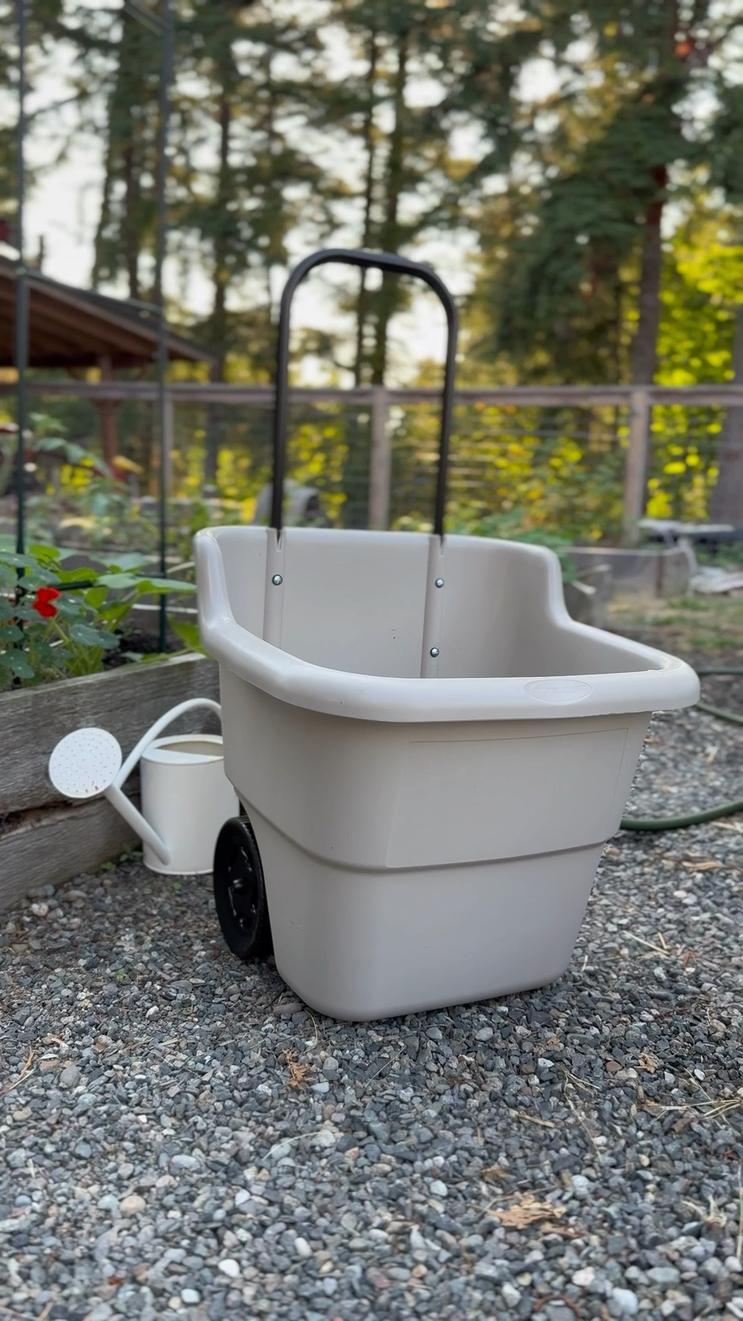 This little thing has changed how I work around the yard! I would never reach for an entire wheelbarrow, but this cart is so handy!