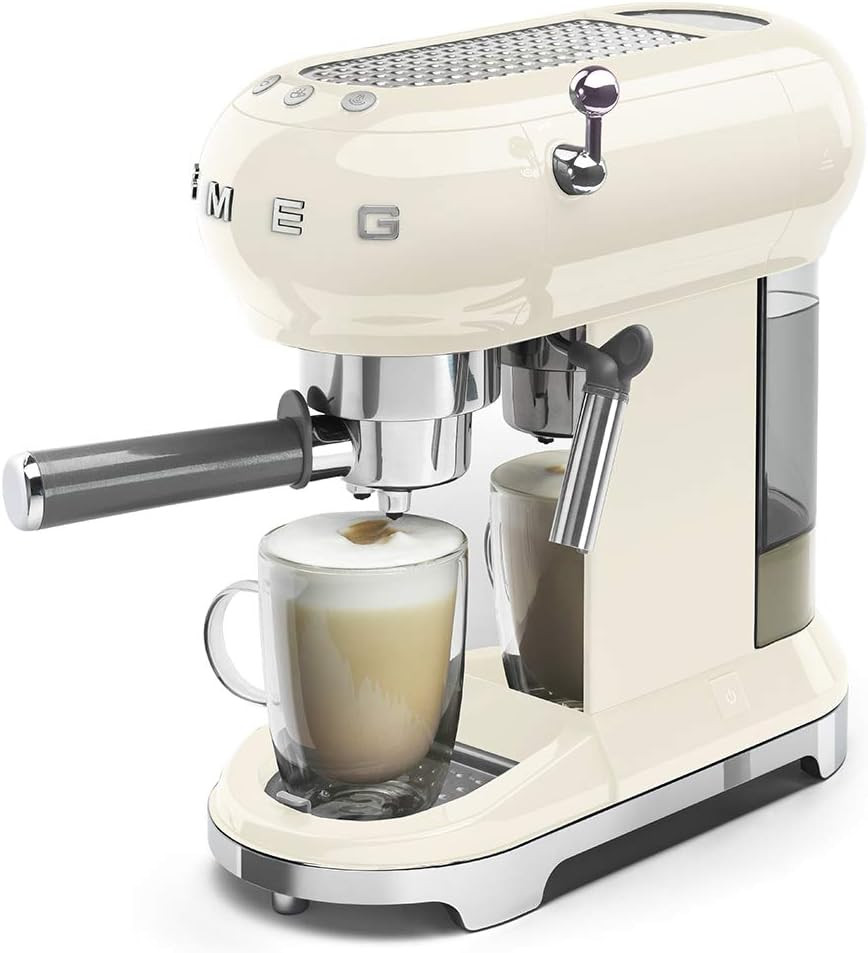 Smeg ECF01CRUS Espresso Coffee Machine, One Size, 1L, Cream | Amazon (US)