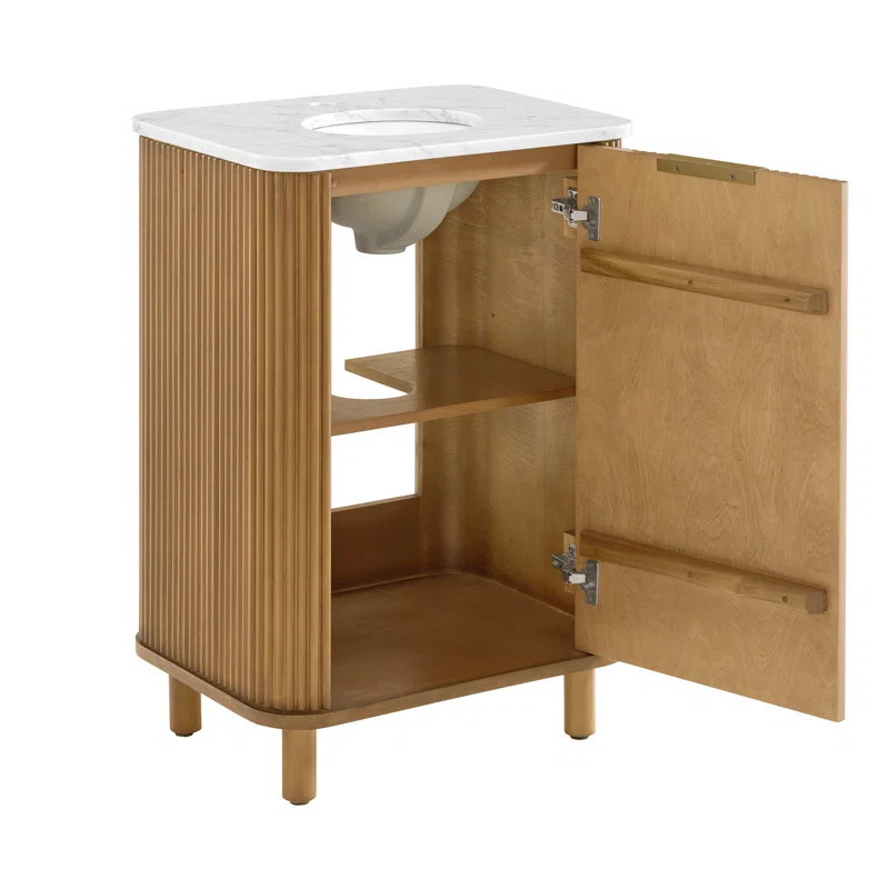 Highbury Furnishings Nova 24" Single Bathroom Vanity (Reeded Birch) | Wayfair | Wayfair North America