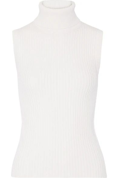 Ribbed-knit cashmere-blend turtleneck top | NET-A-PORTER (US)