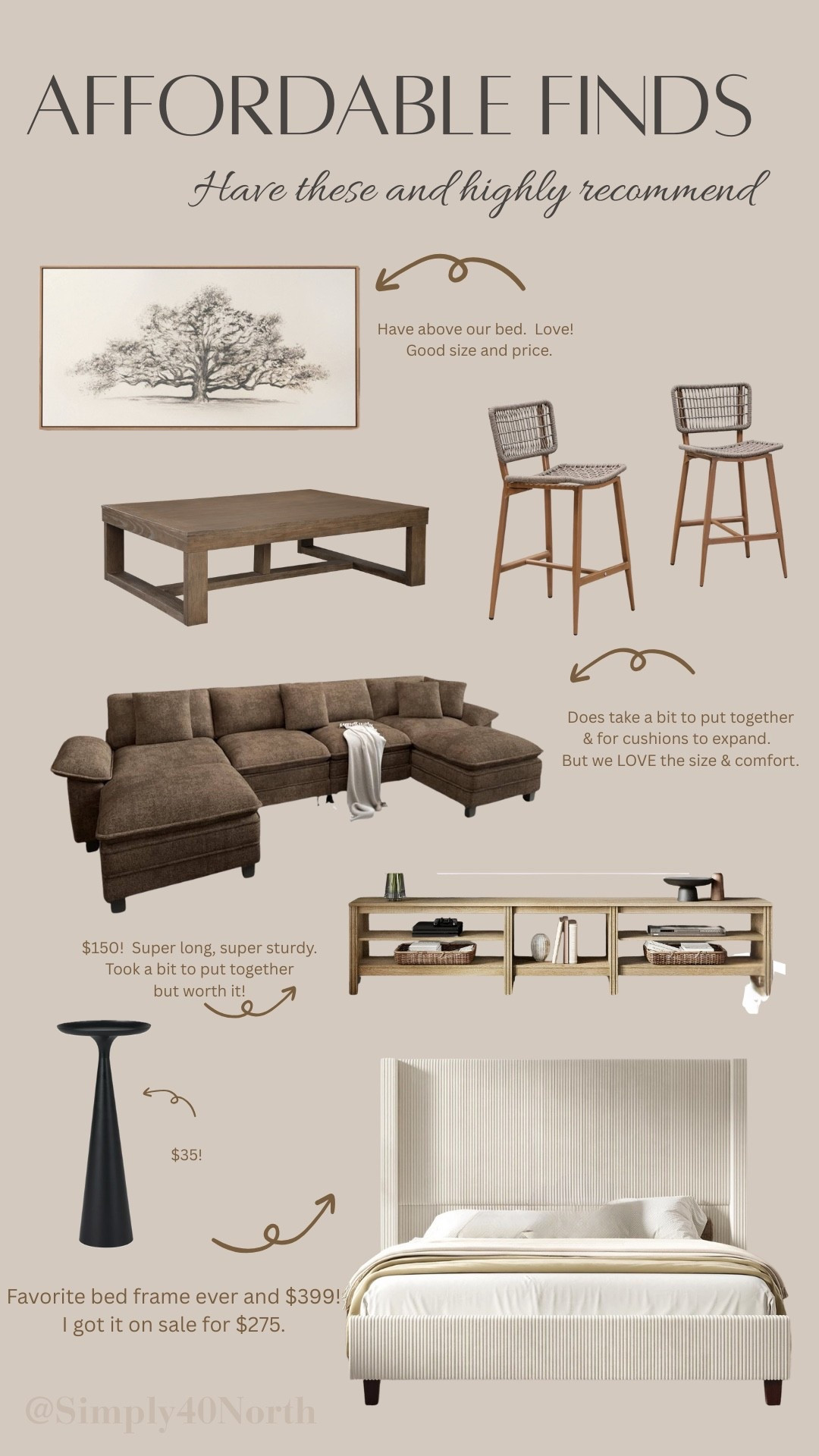 A few furniture pieces I have in my home that are super affordable but also great quality that I love.

#LTKHome