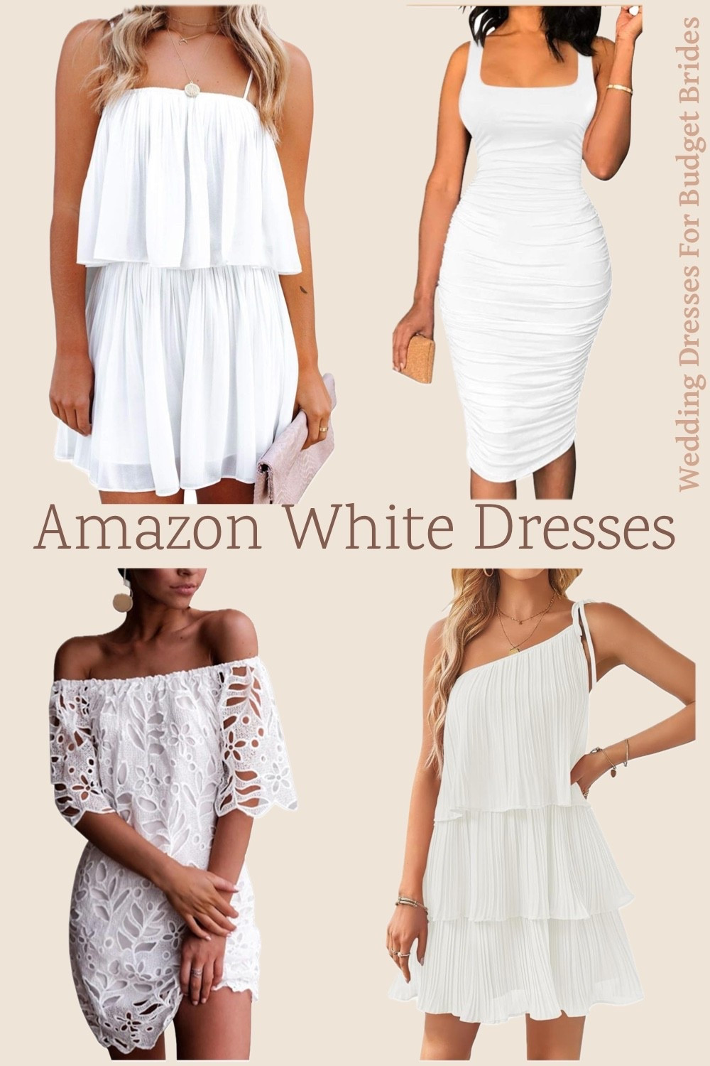 Amazon trending and best selling white dresses for the bride to be.

Engagement photo shoot dresses, engagement party dresses, bachelorette party dresses, bridal shower dresses, rehearsal dinner dresses, after party dresses, reception dresses. 

#LTKWedding #LTKSeasonal