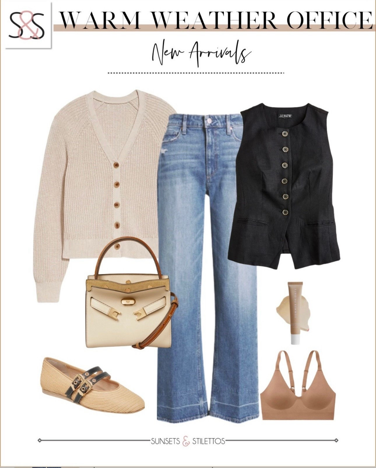 This vest layers perfectly with a cardigan sweater! Pair with wide leg jeans and Mary Jane flats for an amazing office outfit this spring!

Sunsets and Stilettos, workwear, neutral

#LTKStyleTip #LTKWorkwear #LTKOver40