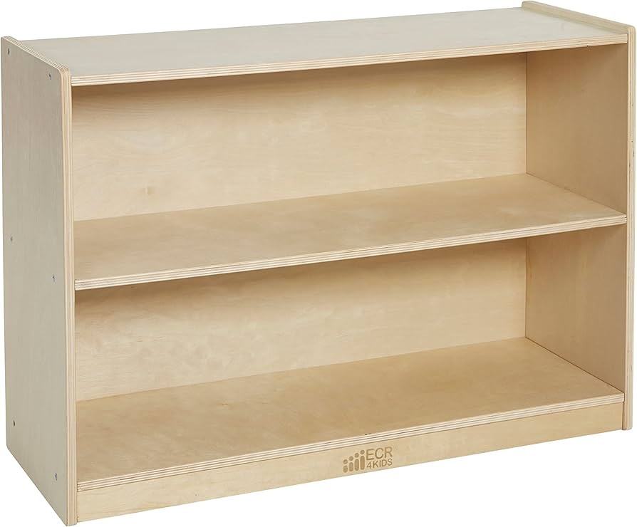 ECR4Kids 2-Shelf Mobile Storage Cabinet, Classroom Furniture, Natural | Amazon (US)