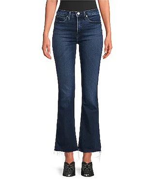 Good American Soft Tech Good Standard Kick Flare High Rise Denim Jeans - 8 | Dillard's