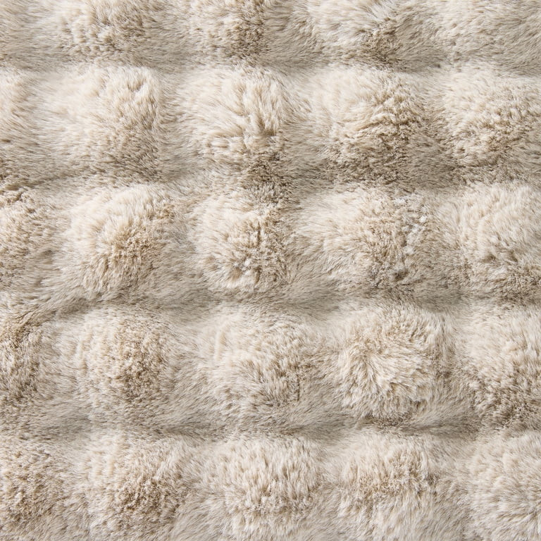 Better Homes & Gardens Grey Haze Bubble Faux Fur Oversized Throw, 50" x 72" | Walmart (US)