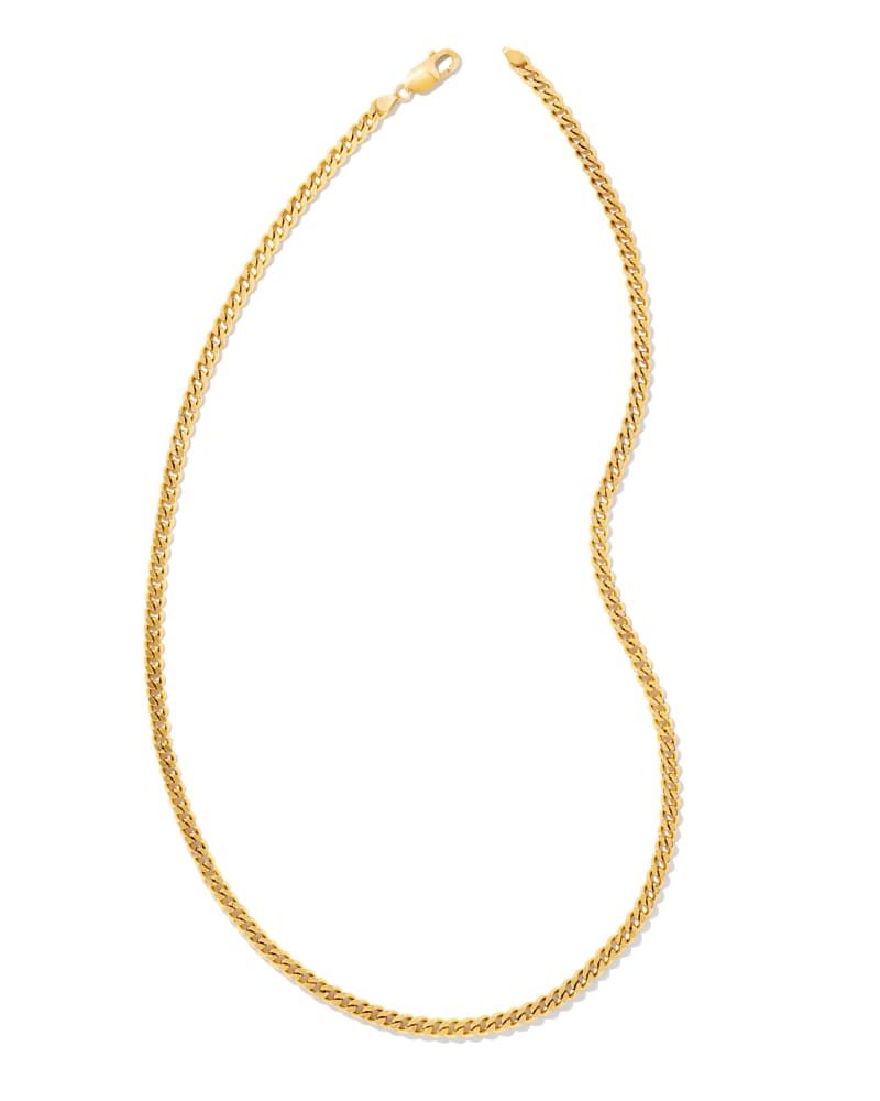 Curb Chain Necklace in 18k Oxidized Yellow Gold Vermeil | Kendra Scott