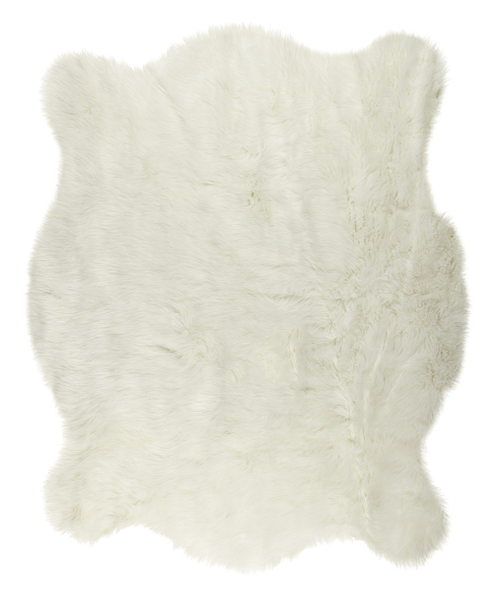 White Polar Bear Faux Fur Rug | Zulily