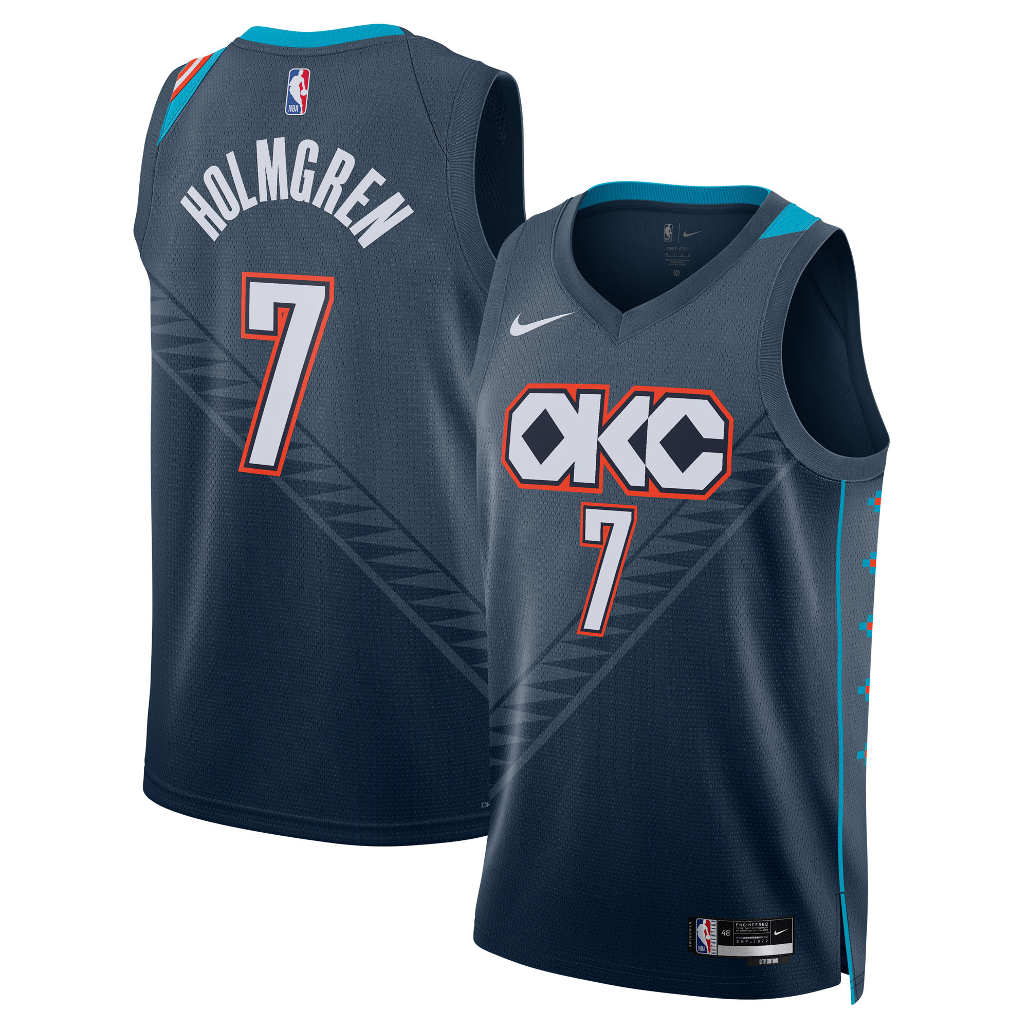 Chet Holmgren Oklahoma City Thunder Nike Unisex 2025/26 Swingman Jersey - Navy - City Edition | Fanatics