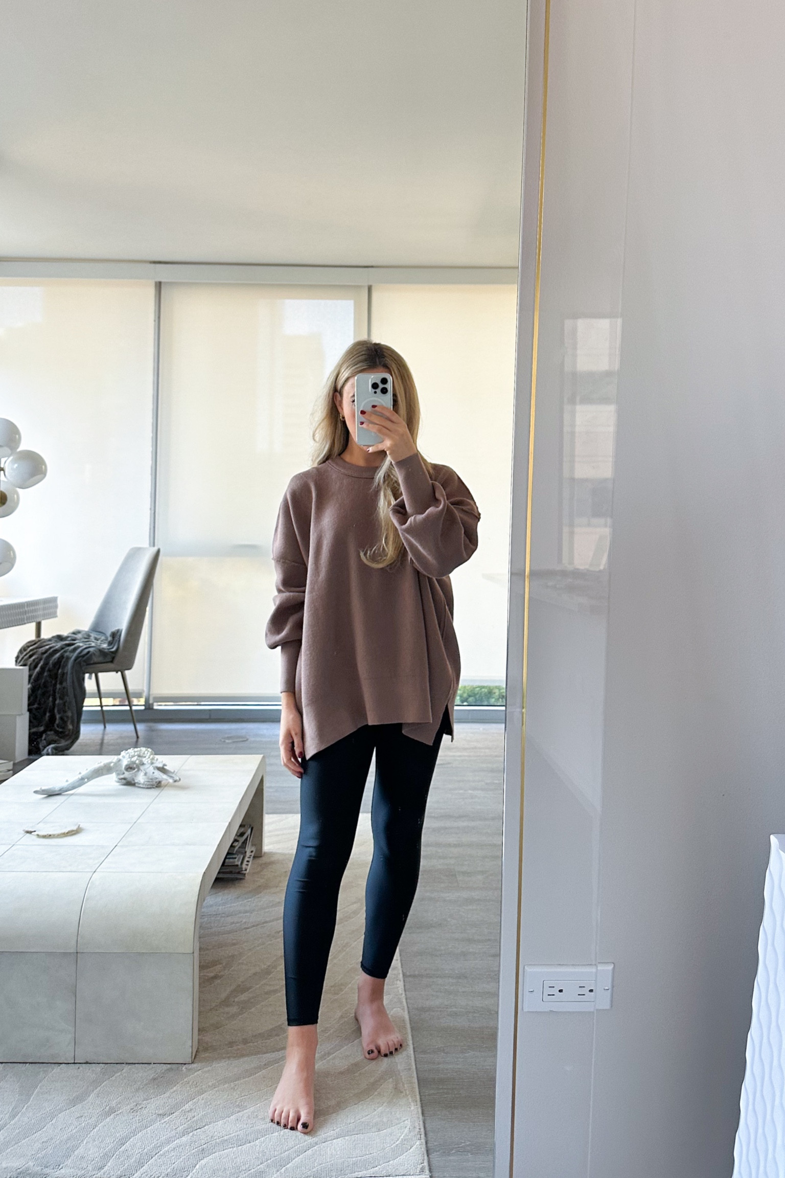 Wearing size small in the sweater- I am 5’1 for reference 

Leggings 30% off for Cyber Week 
Casual Thanksgiving outfit 
Amazon sweater 
Knit jumper 
Amazon outfit
Alo Leggings
Cozy fall outfits 
Sweater and leggings combo
Brown sweater bump
Oversized sweater
Gold hoop earrings
College outfit 


#LTKCyberWeek #LTKbump

#LTKSeasonal #LTKU #LTKBump